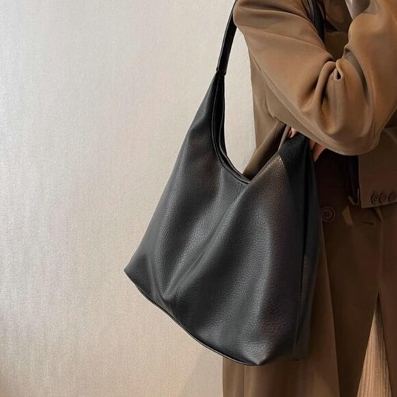 Slouchy Hobo Bags for Women Retro PU Leather Tote Crossbody Bag Soft Large Capac - Picture 3 of 7